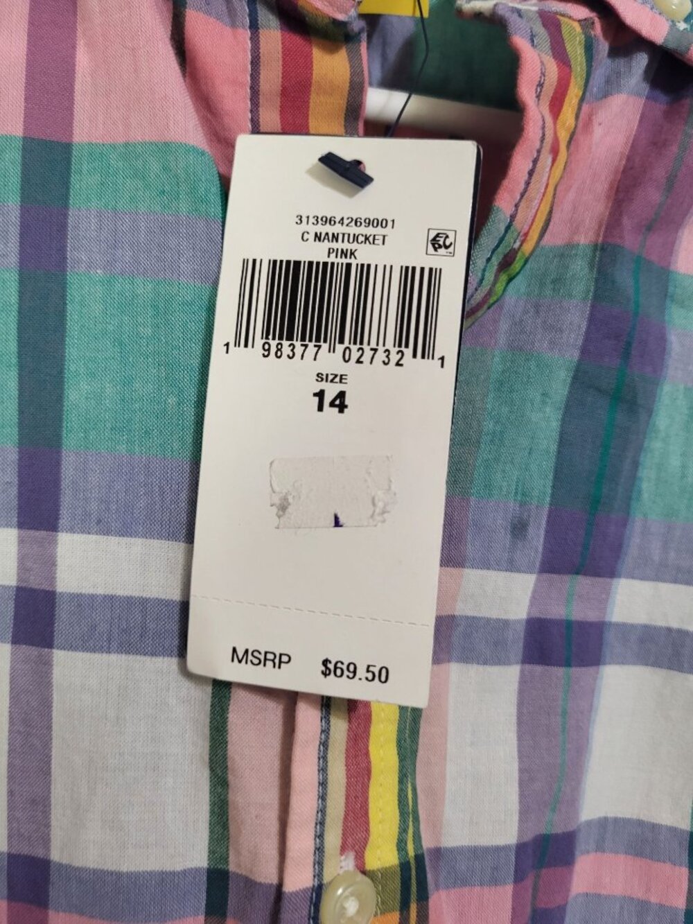 Polo Ralph Lauren Girls Plaid Madras Button Down Dress 14 Multicolor Preppy - Picture 3 of 9